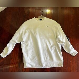 Nike womens Classic White Crewneck Sweater